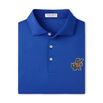 Men's Peter Millar  Royal Florida Gators Hugo Performance Jersey Polo