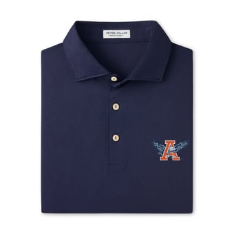 Men's Peter Millar  Navy Auburn Tigers Hugo Performance Jersey Polo