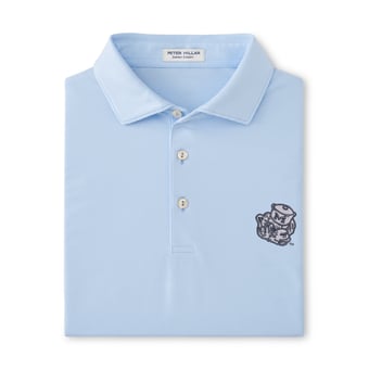Men's Peter Millar  Light Blue Michigan Wolverines Jubilee Performance Jersey Polo
