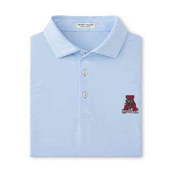 Men's Peter Millar  Light Blue Alabama Crimson Tide Jubilee Performance Jersey Polo