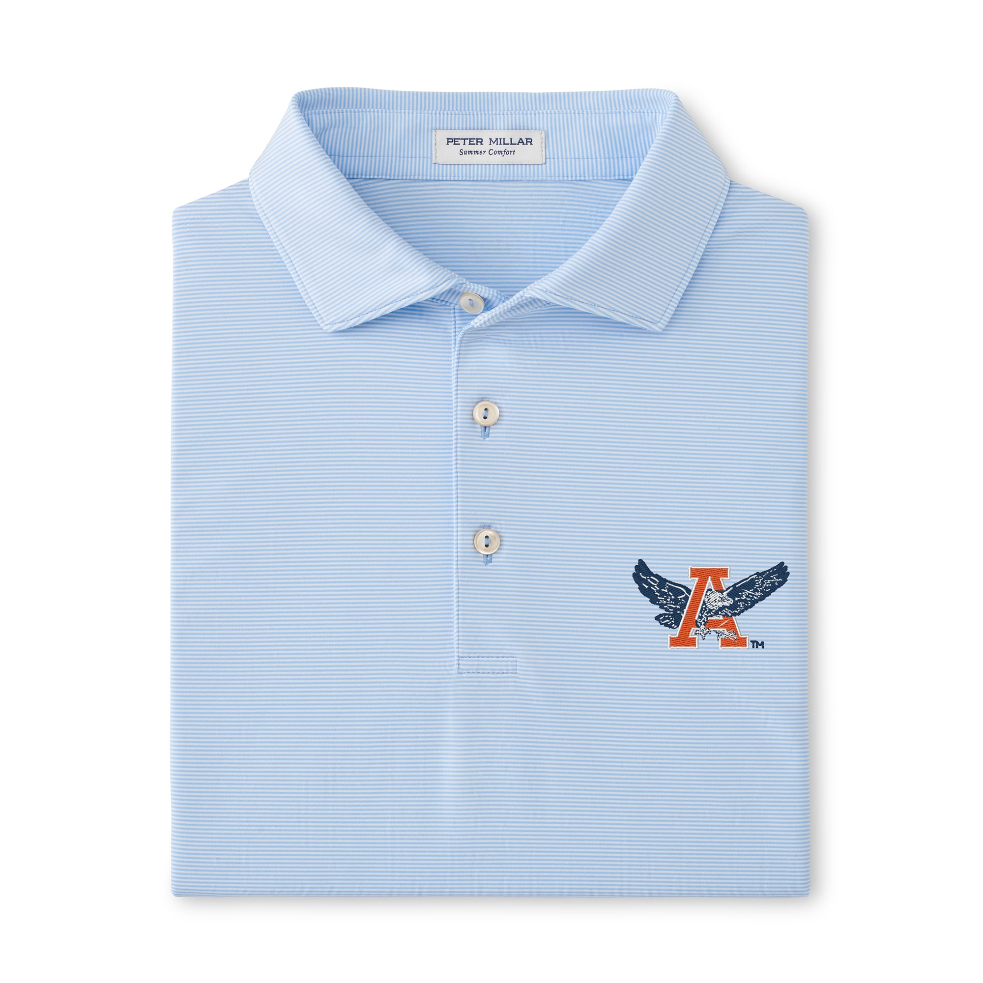 Men's Peter Millar  Light Blue Auburn Tigers Jubilee Performance Jersey Polo