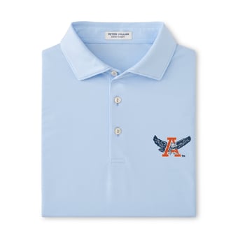Men's Peter Millar  Light Blue Auburn Tigers Jubilee Performance Jersey Polo