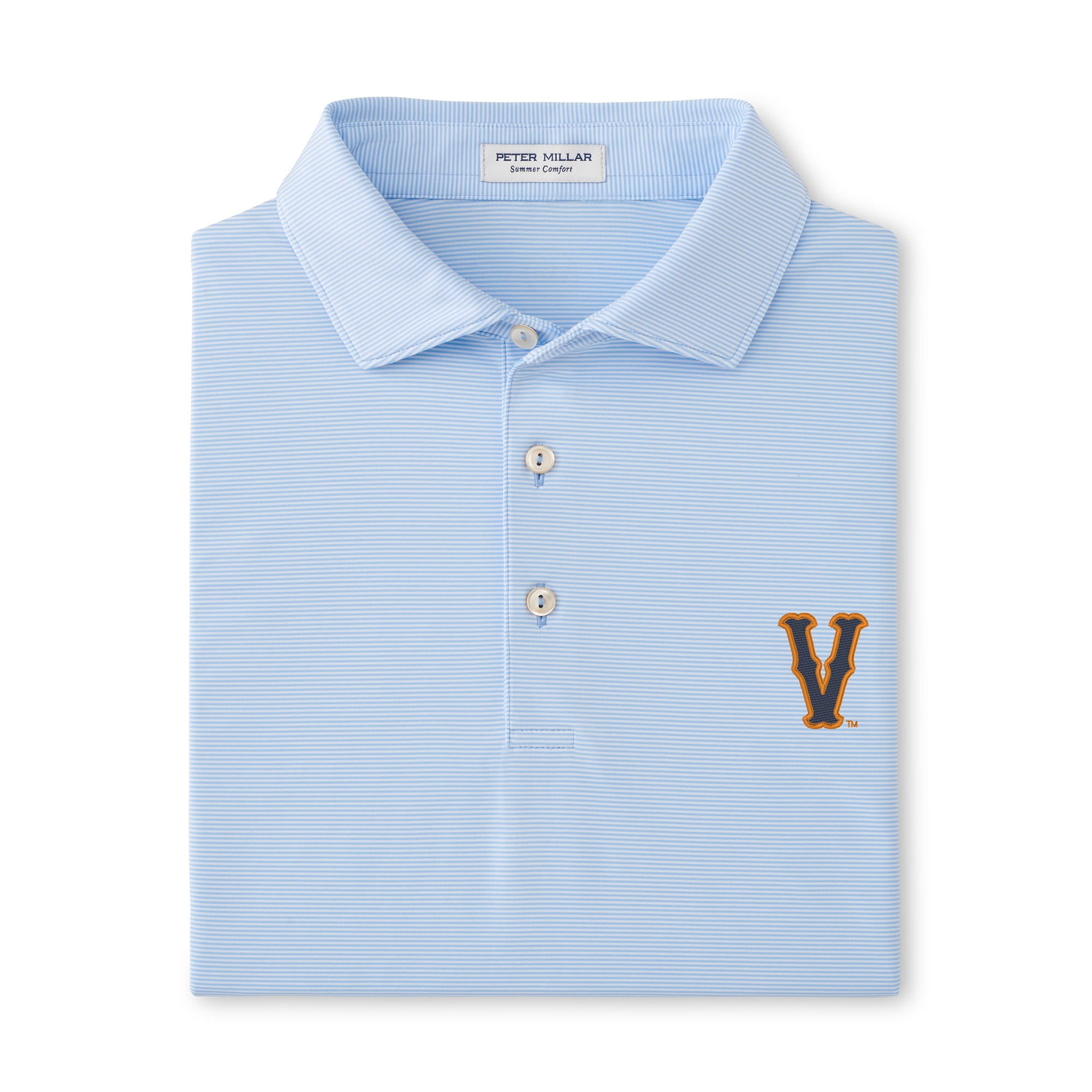 Men's Peter Millar Light Blue Virginia Cavaliers Jubilee Performance Jersey Polo