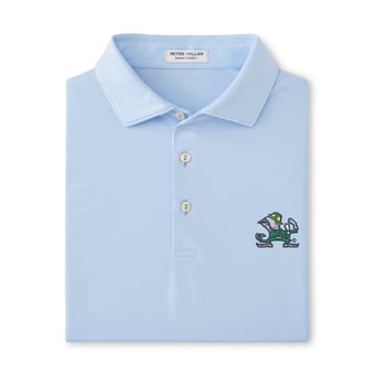 Men's Peter Millar  Light Blue Notre Dame Fighting Irish Jubilee Performance Jersey Polo