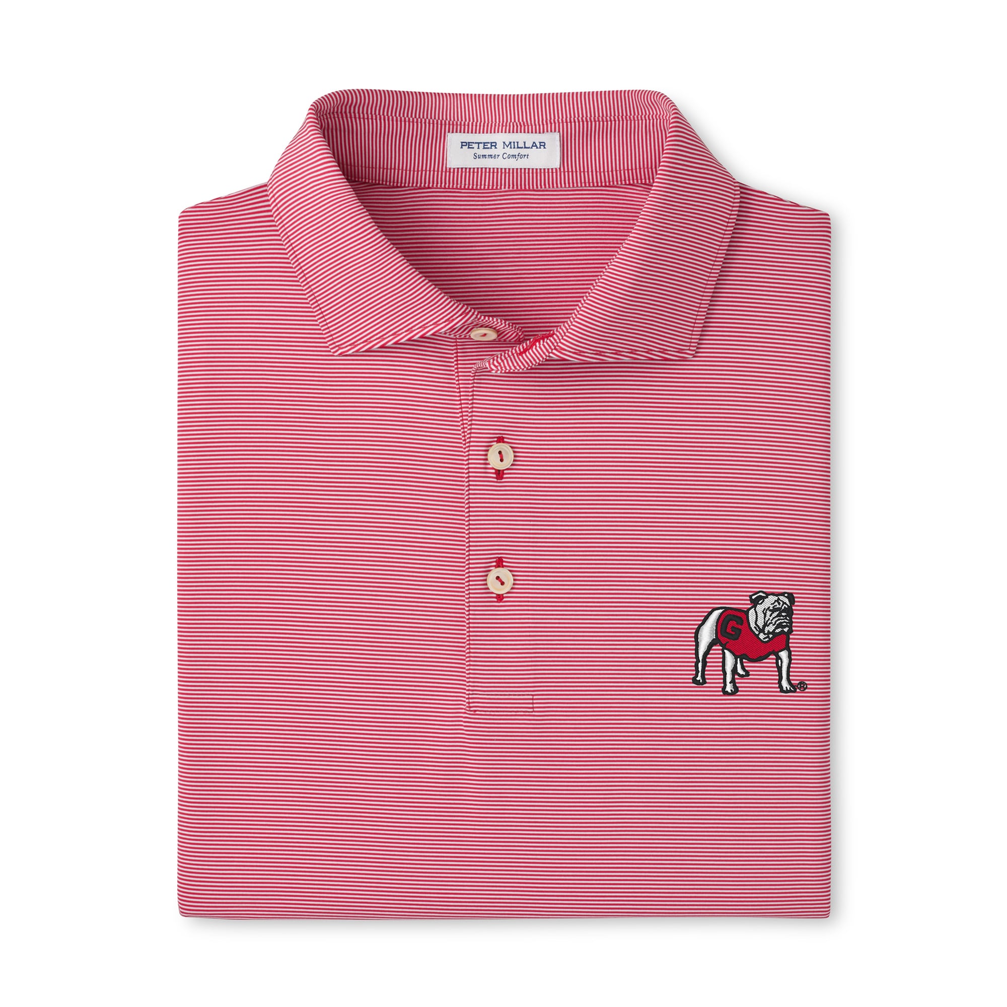 Men's Peter Millar  Red Georgia Bulldogs Jubilee Performance Jersey Polo