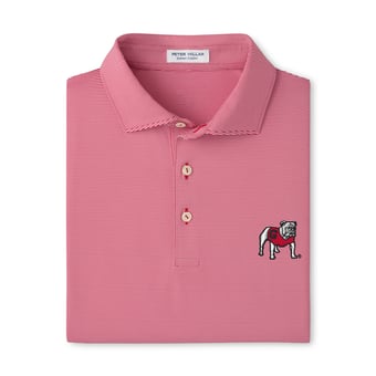 Men's Peter Millar  Red Georgia Bulldogs Jubilee Performance Jersey Polo