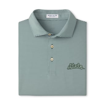Men's Peter Millar  Green Michigan State Spartans Jubilee Performance Jersey Polo