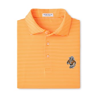 Men's Peter Millar  Tennessee Orange Tennessee Volunteers Tiebreaker Performance Jersey Stripe Polo