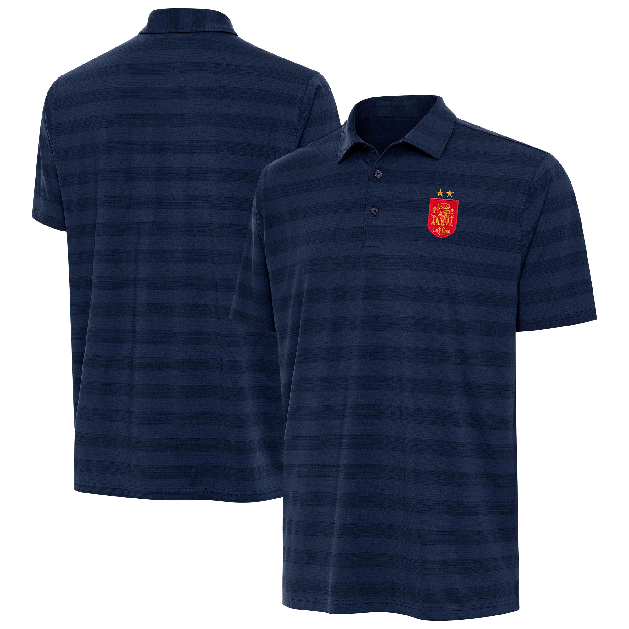 Men's Antigua Navy Spain National Team Two-Star Chennel Polo