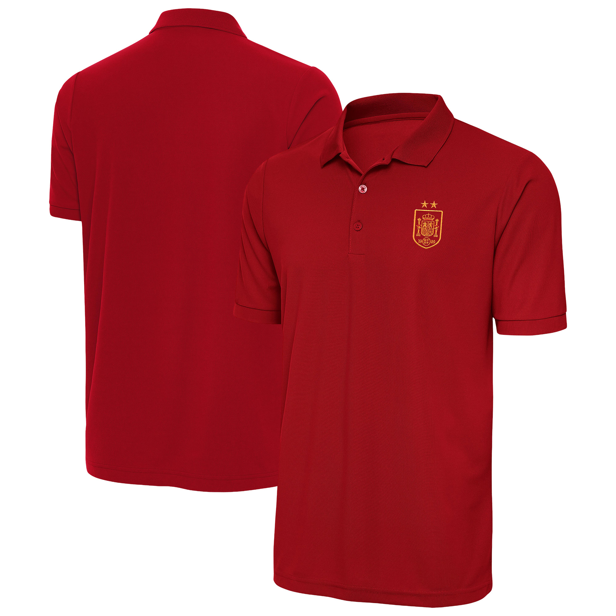 Men's Antigua Red Spain National Team Two-Star Derive Polo