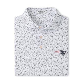 Men's Peter Millar White New England Patriots Kick Off Performance Jersey Polo