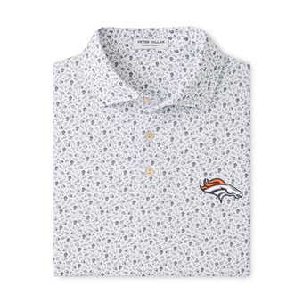 Men's Peter Millar Gray Denver Broncos Kick Off Performance Jersey Polo