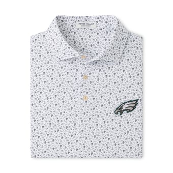 Men's Peter Millar Gray Philadelphia Eagles Kick Off Performance Jersey Polo