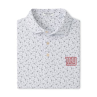 Men's Peter Millar Gray New York Giants Kick Off Performance Jersey Polo