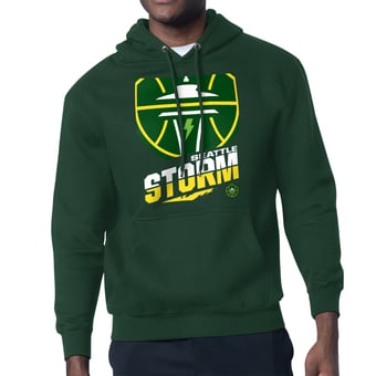 Men's Starter Green Seattle Storm Logo Zoom Graphic Fleece Hoodie