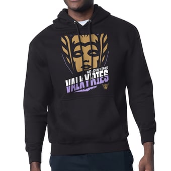 Men's Starter Eclipse Black Golden State Valkyries Logo Zoom Graphic Fleece Hoodie