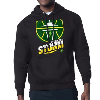 Men's Starter Black Seattle Storm Logo Zoom Graphic Fleece Hoodie