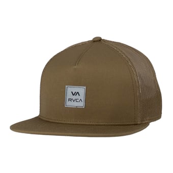 Men's RVCA Brown VA All The Way Adjustable Trucker Hat
