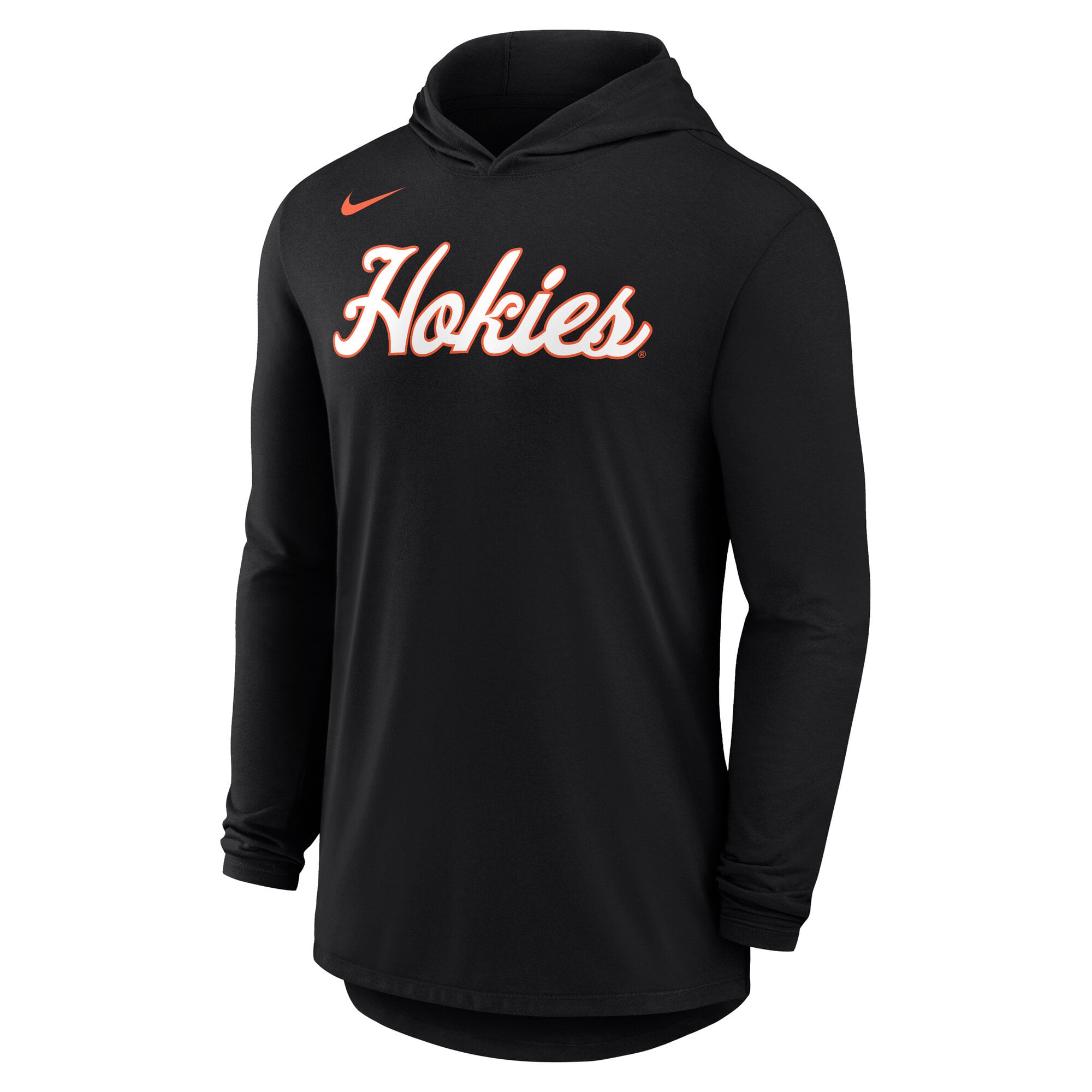 Men's Nike Black Virginia Tech Hokies 2026 Coaches Collection Dri-FIT Long Sleeve Hooded T-Shirt