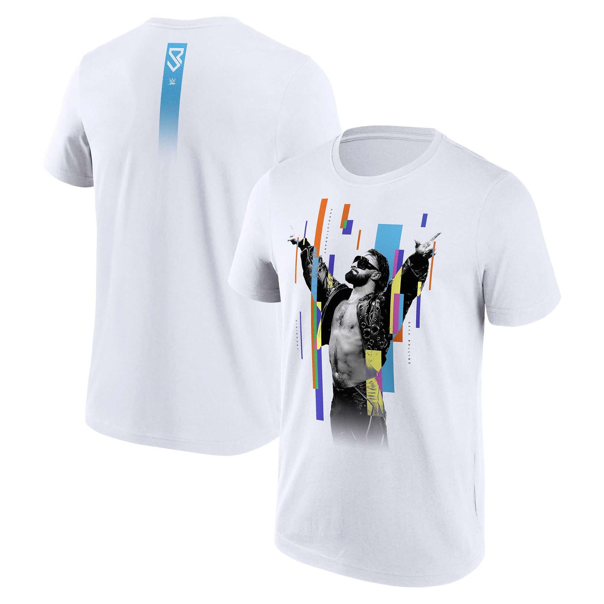 Men's White Seth Rollins Photo T-Shirt