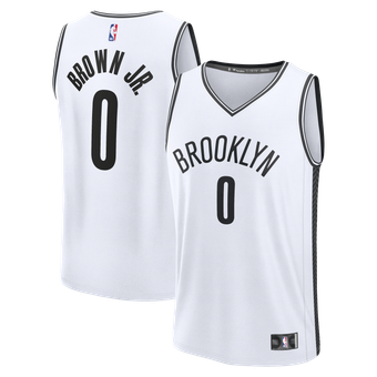 Youth Fanatics Mikel Brown Jr. White Brooklyn Nets Fast Break Replica Jersey - Association Edition