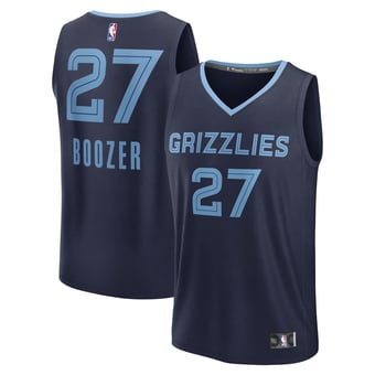 Youth Fanatics Cameron Boozer Navy Memphis Grizzlies Fast Break Replica Jersey - Icon Edition