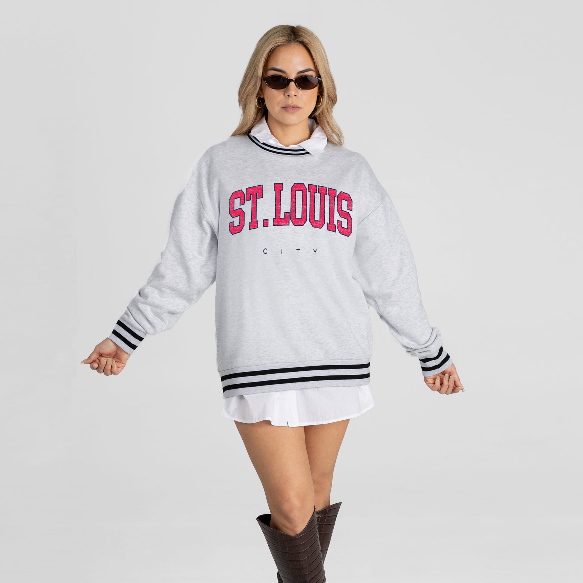 Women's Gameday Couture  Ash St. Louis CITY SC Easy Energy Sweatshirt