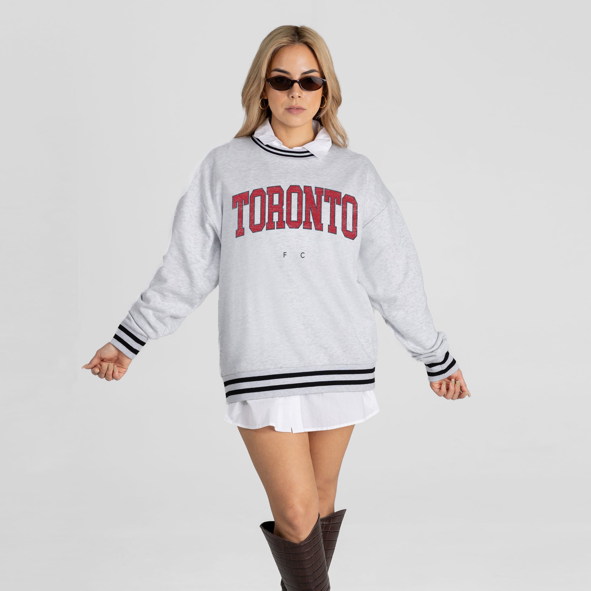 Women's Gameday Couture  Ash Toronto FC Easy Energy Sweatshirt