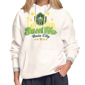Women's Starter White Seattle Storm City Slogan Fleece Hoodie