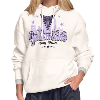 Women's Starter White Golden State Valkyries City Slogan Fleece Hoodie