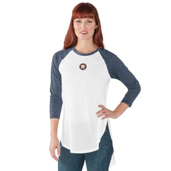 Women's G-III 4Her by Carl Banks  White Houston Astros All Star 3/4-Sleeve Raglan T-Shirt