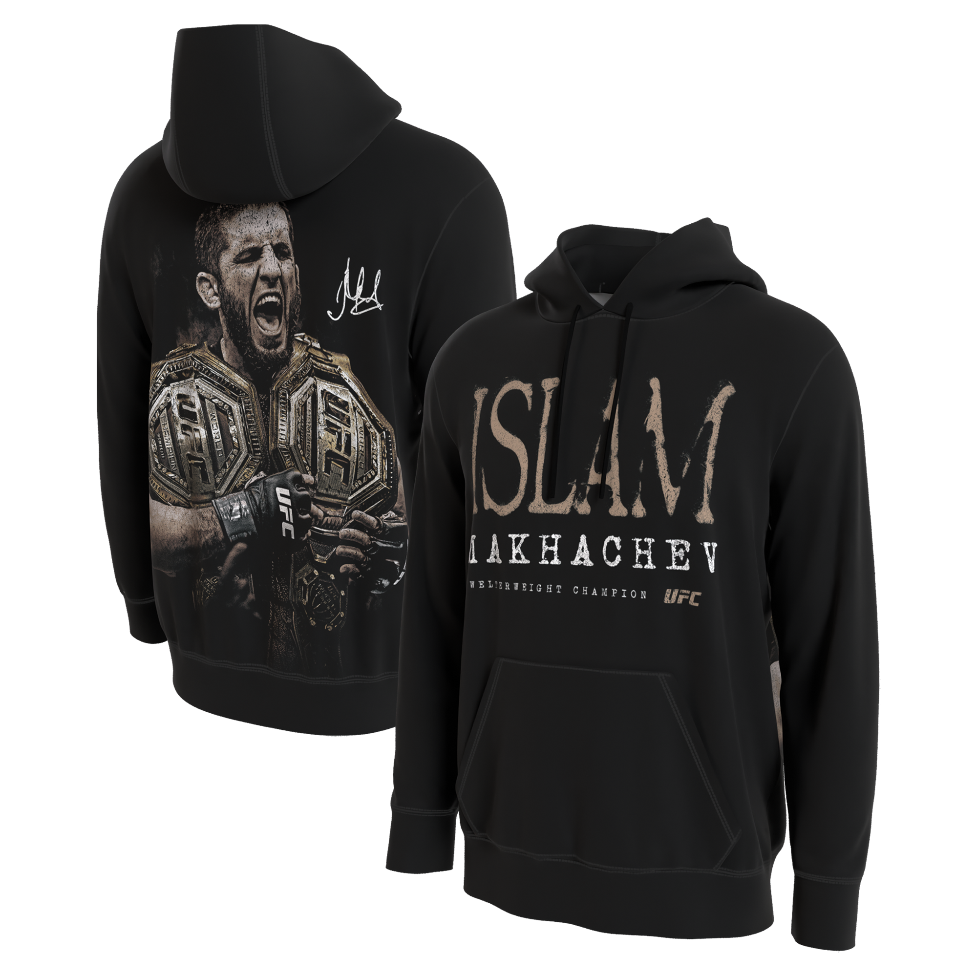 Men's ProSphere Black Islam Makhachev UFC Welterweight Champion Hoodie
