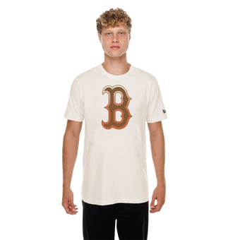 Men's New Era Natural Boston Red Sox Pumpkin Spice T-Shirt