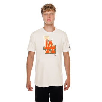 Men's New Era Natural Los Angeles Dodgers Pumpkin Spice T-Shirt
