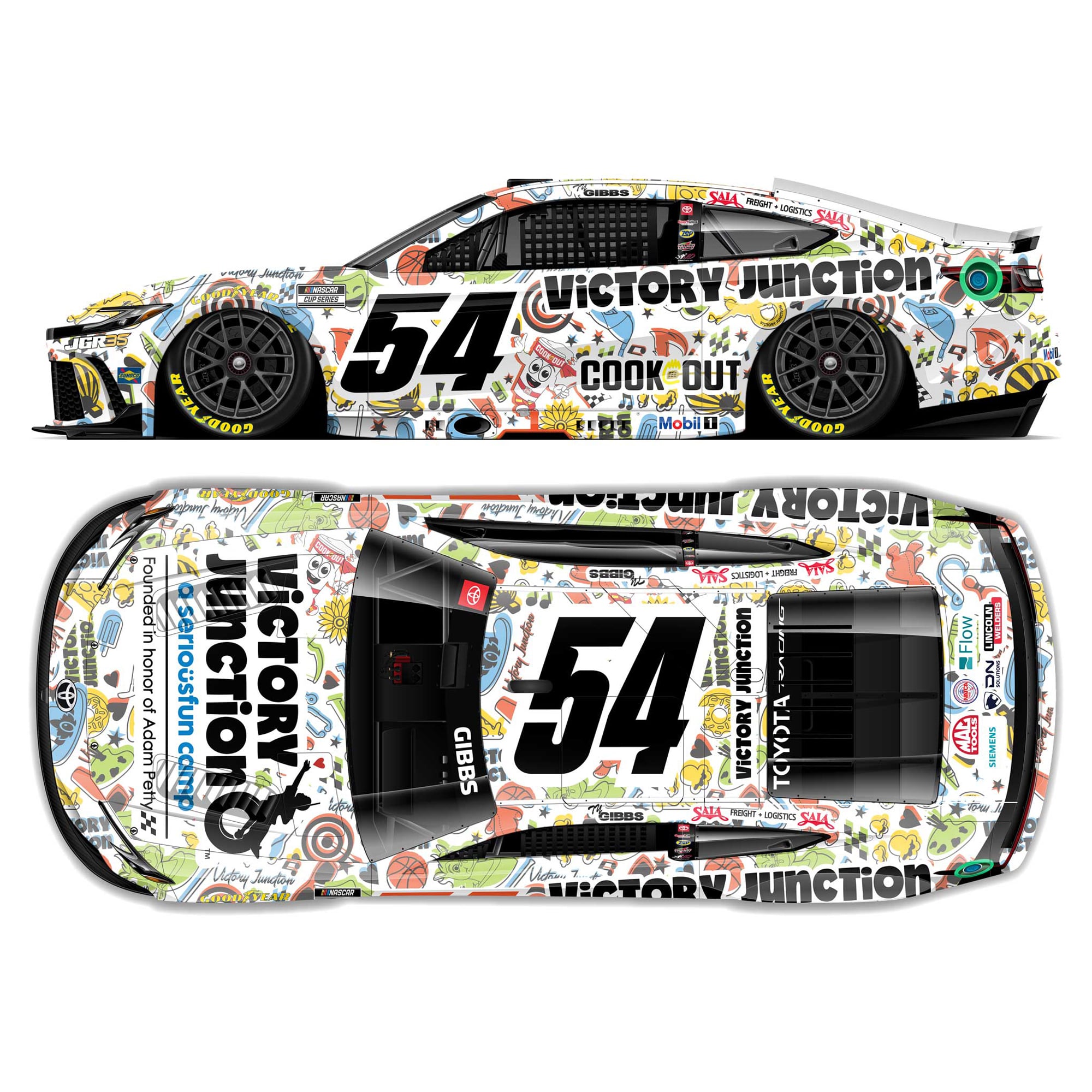 Action Racing Ty Gibbs 2026 #54 Victory Junction 1:24 Regular Paint Die-Cast Toyota Camry XSE Action Racing Ty Gibbs 2026 #54 Victory Junction 1:24 Regular Paint Die-Cast Toyota Camry XSE
