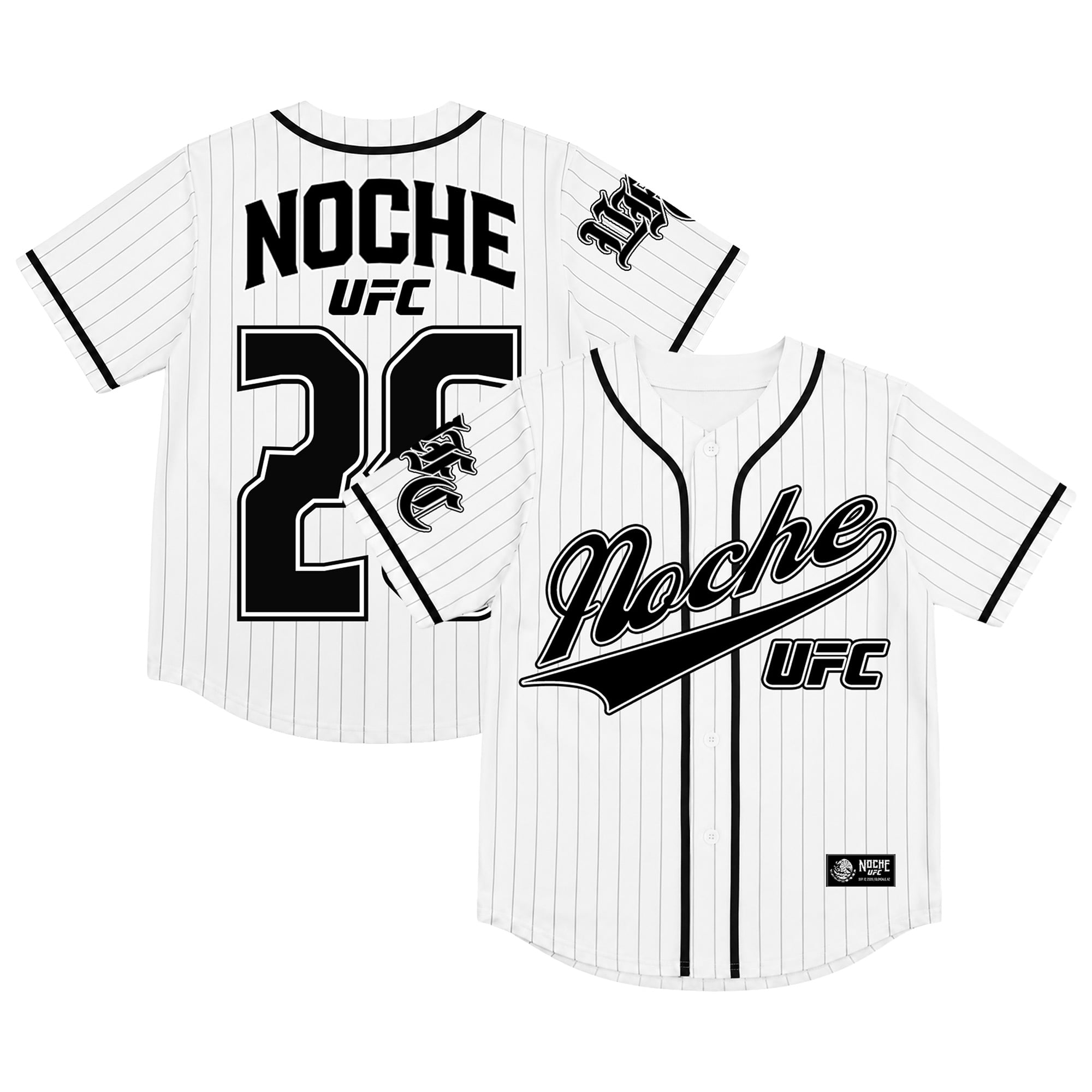 Men's White UFC Noche 2026 Baseball Jersey