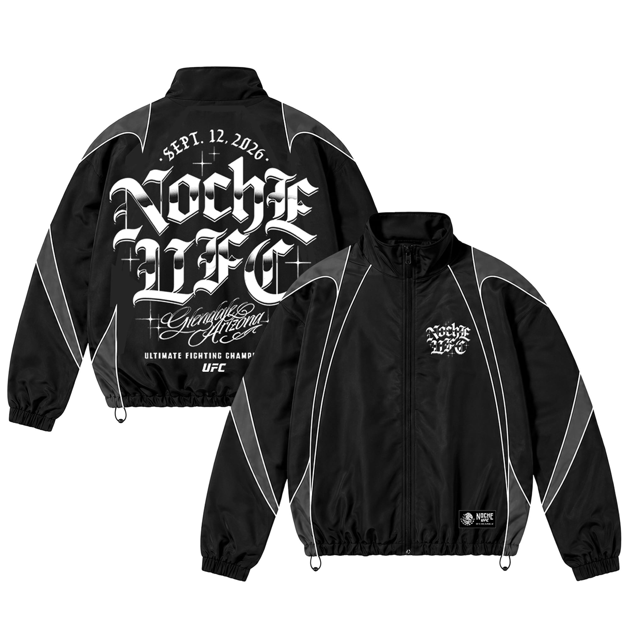 Men's Black UFC Noche 2026 Track Full-Zip Jacket