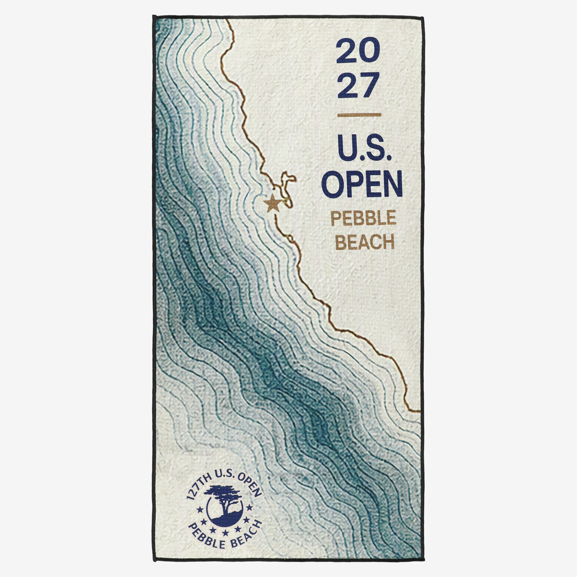 2027 U.S. Open California Coastline 16″ x 32″ Hi-Def Microfiber Golf Towel