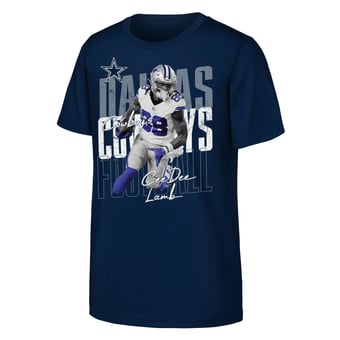 Youth Outerstuff CeeDee Lamb Navy Dallas Cowboys Legendary Player Card T-Shirt