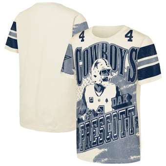 Youth Outerstuff Dak Prescott Natural Dallas Cowboys Classic Poster T-Shirt