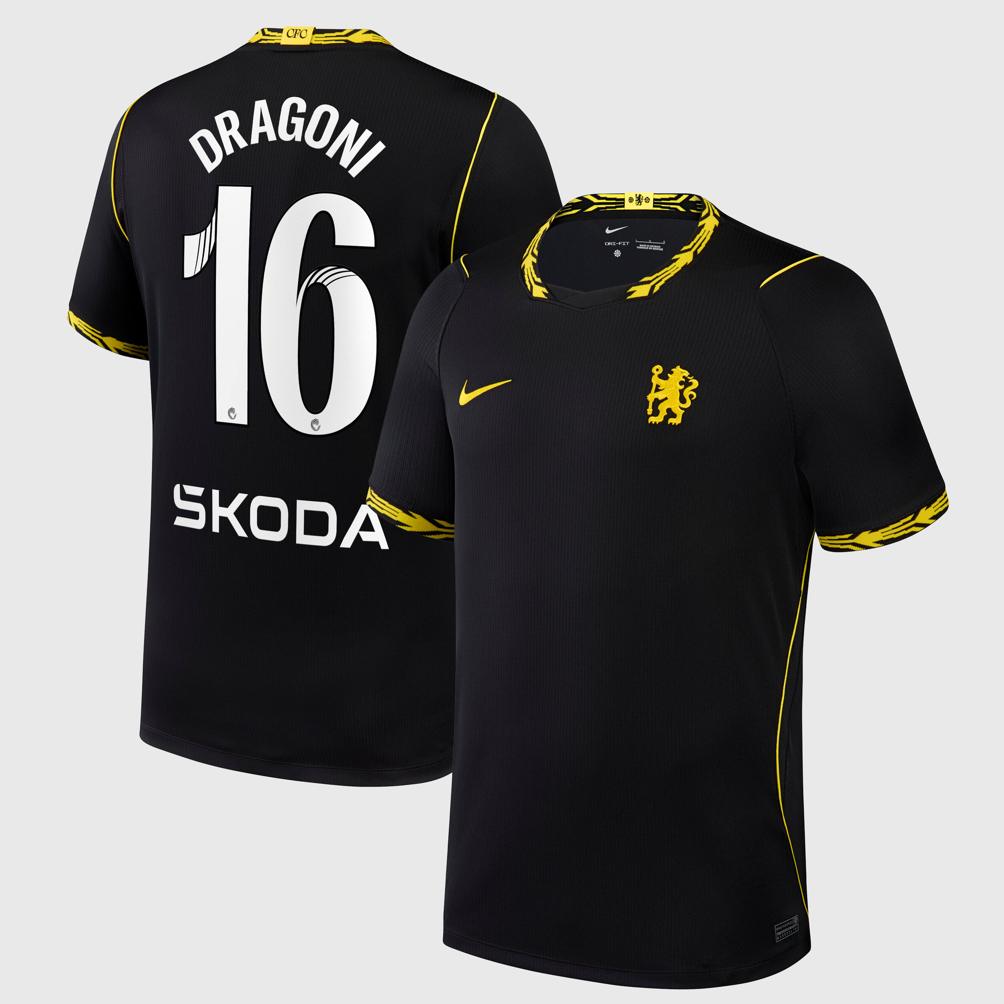 Camiseta Nike WSL Stadium de la 2ª equipación del Chelsea 2026/27 con dorsal Dragoni 16