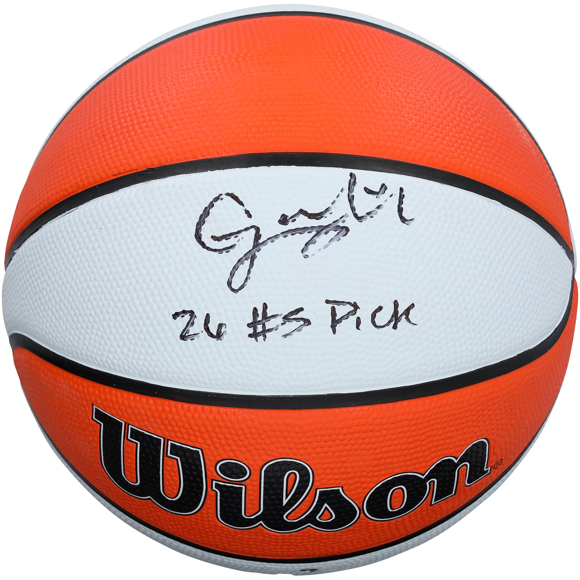 Gabriela Jaquez Chicago Sky Autographed Wilson Indoor/Outdoor Basketball with "26 #5 Pick" Inscription