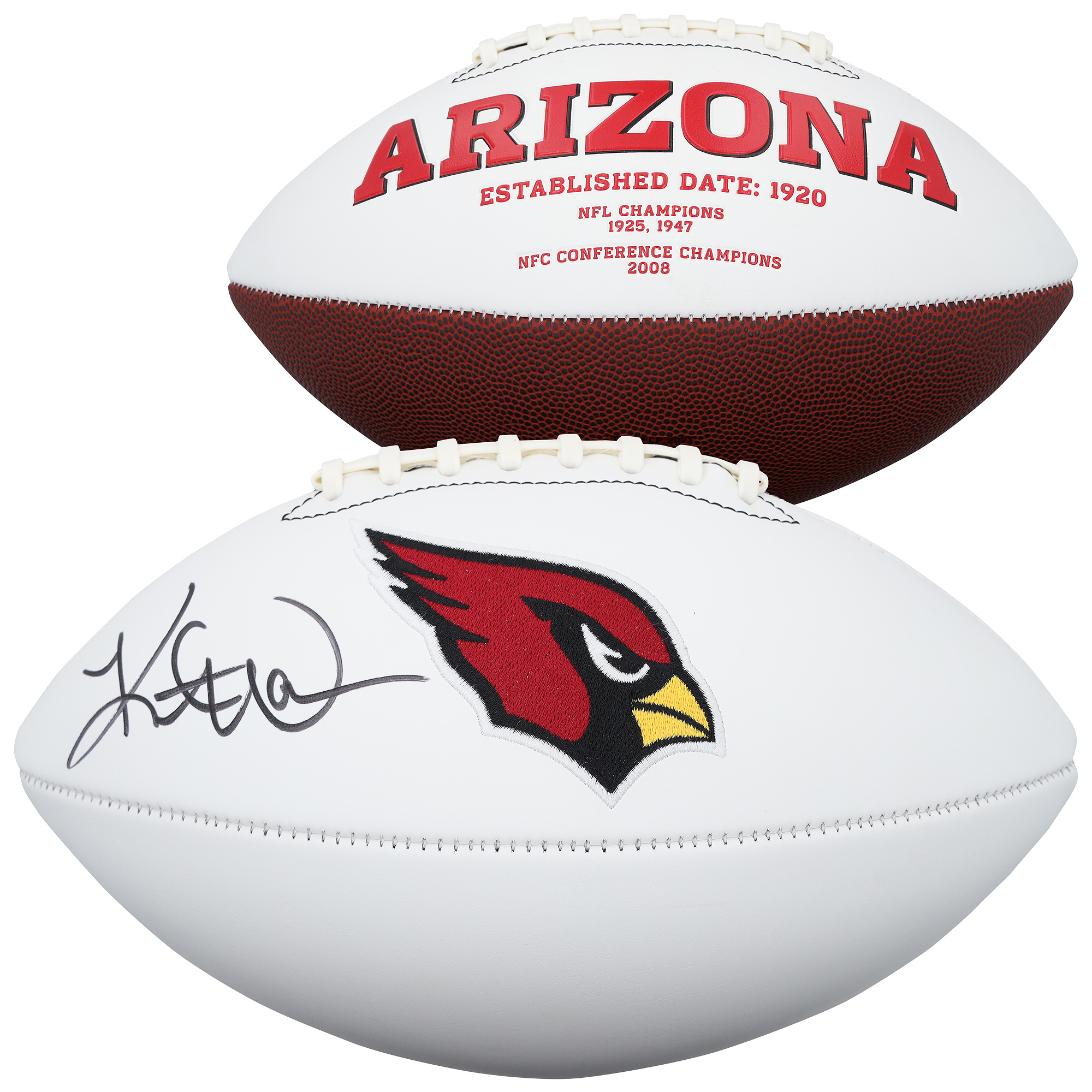 Kurt Warner Arizona Cardinals Autographed Rawlings White Panel Football
