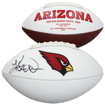 Kurt Warner Arizona Cardinals Autographed Rawlings White Panel Football