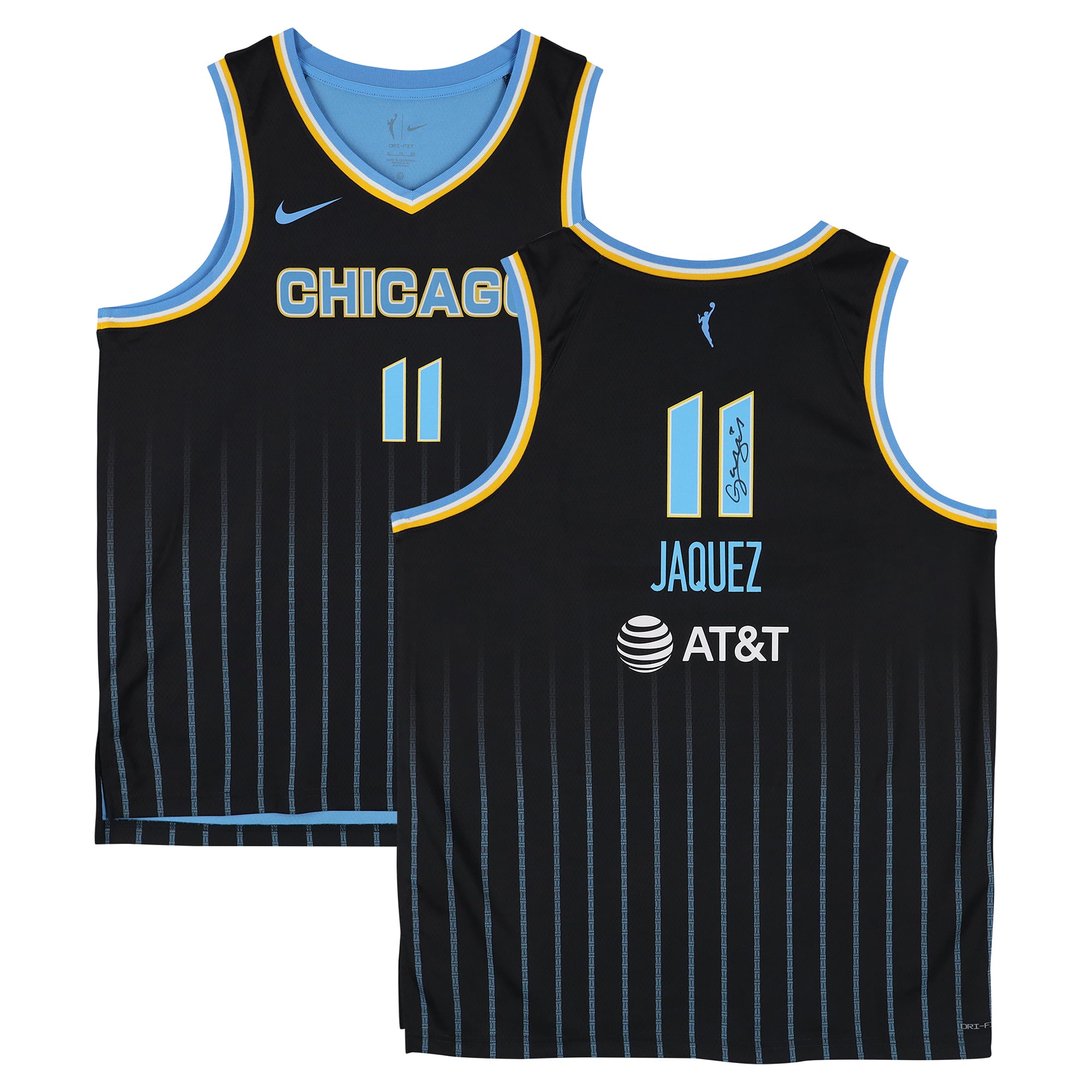Gabriela Jaquez Chicago Sky Autographed Nike Black Explorer Jersey