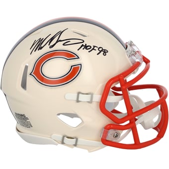 Mike Singletary Chicago Bears Autographed Riddell Retro Speed Mini Helmet with "HOF 98" Inscription