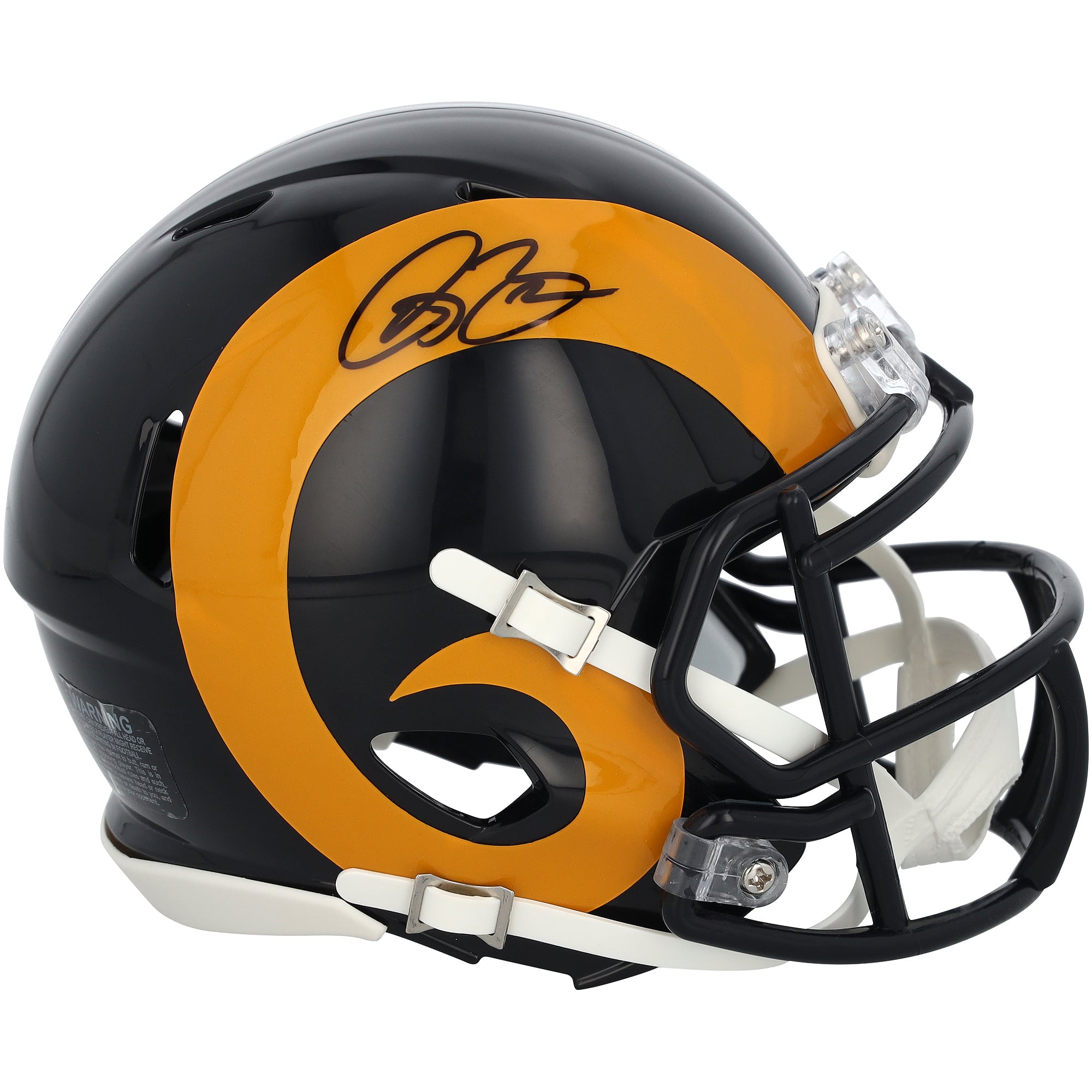 Isaac Bruce St. Louis Rams Autographed Riddell 1981-1999 Throwback Speed Mini Helmet