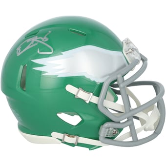 Donovan McNabb Philadelphia Eagles Autographed Riddell Kelly Green Speed Mini Helmet