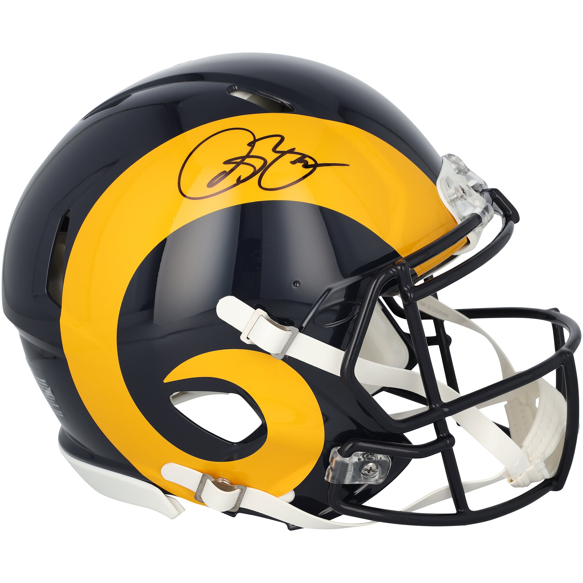 Isaac Bruce St. Louis Rams Autographed Riddell 1981-1999 Throwback Speed Authentic Helmet