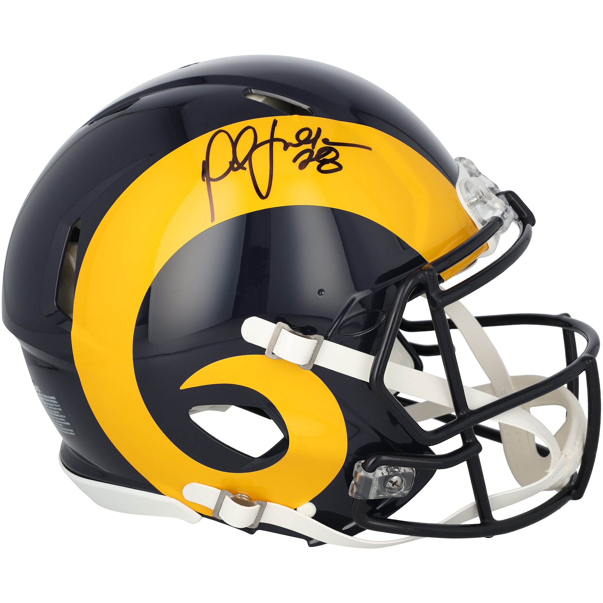 Marshall Faulk St. Louis Rams Autographed Riddell 1981-1999 Throwback Speed Authentic Helmet